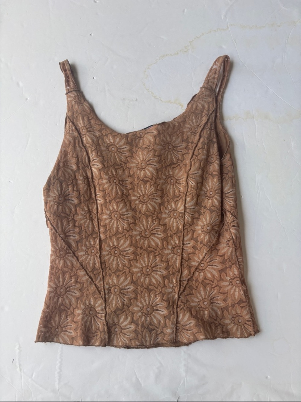 Vintage 90’s Nicole Miller Lace Corset Tank Top Brown Iconic Baddie Y2K Bustier - Picture 4 of 17